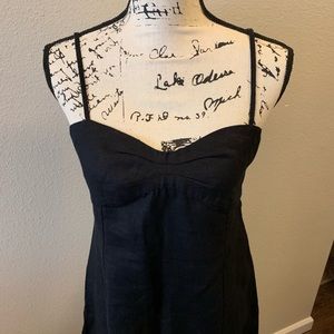 Boden 100% Linen Black Dress